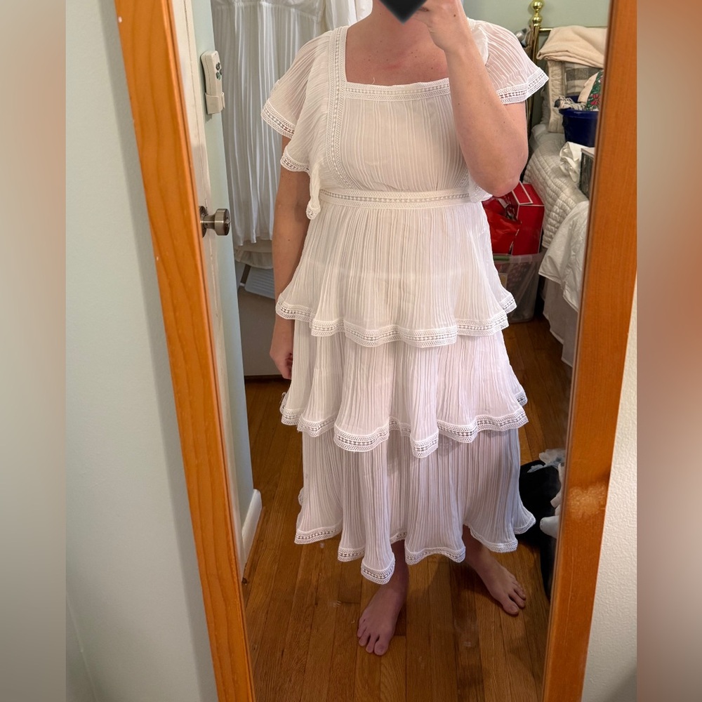 Ruffle Dress Tiered Layed Short Sleeve Dress